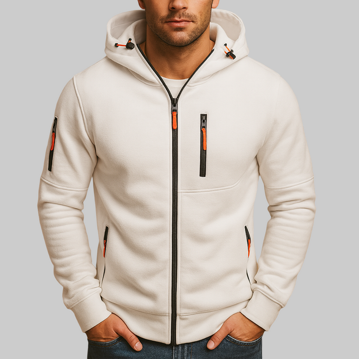 Heren hoodie met rits en capuchon | Bram