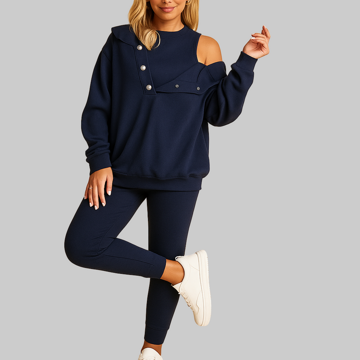 Hoodie en joggingset voor dames in zachte stof | Valerie