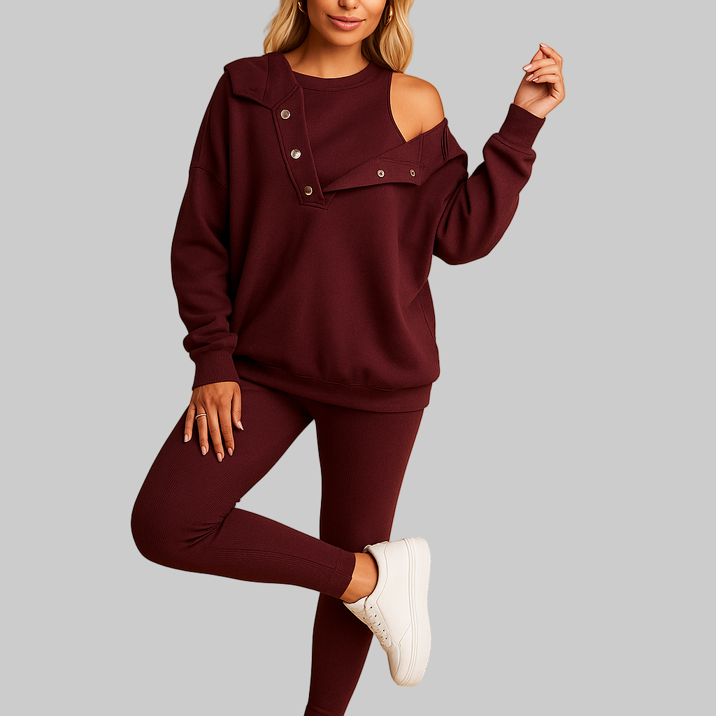 Hoodie en joggingset voor dames in zachte stof | Valerie