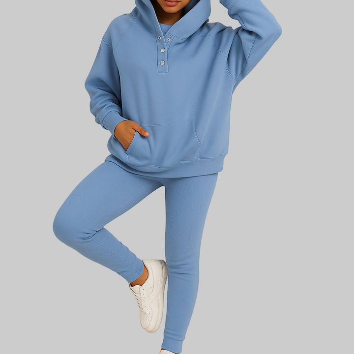 Hoodie en joggingset voor dames in zachte stof | Valerie
