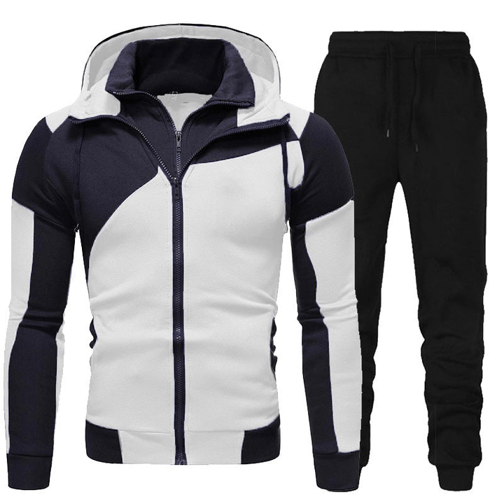 Jema | Sportief Heren Trainingspak Met Dubbele Kraag En Fleece