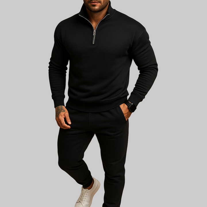 Joggingpak met halve rits trui en broek voor heren | Tommy