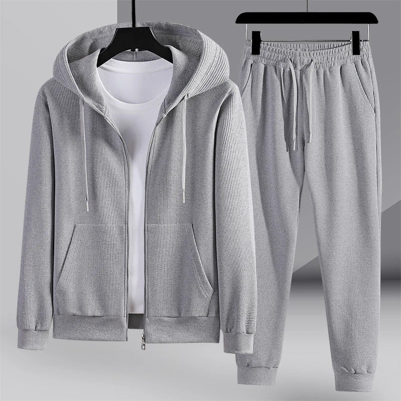 Nordic Knit Joggingpak | Gevoerde Hoodie Set | Warm & Modern Comfort