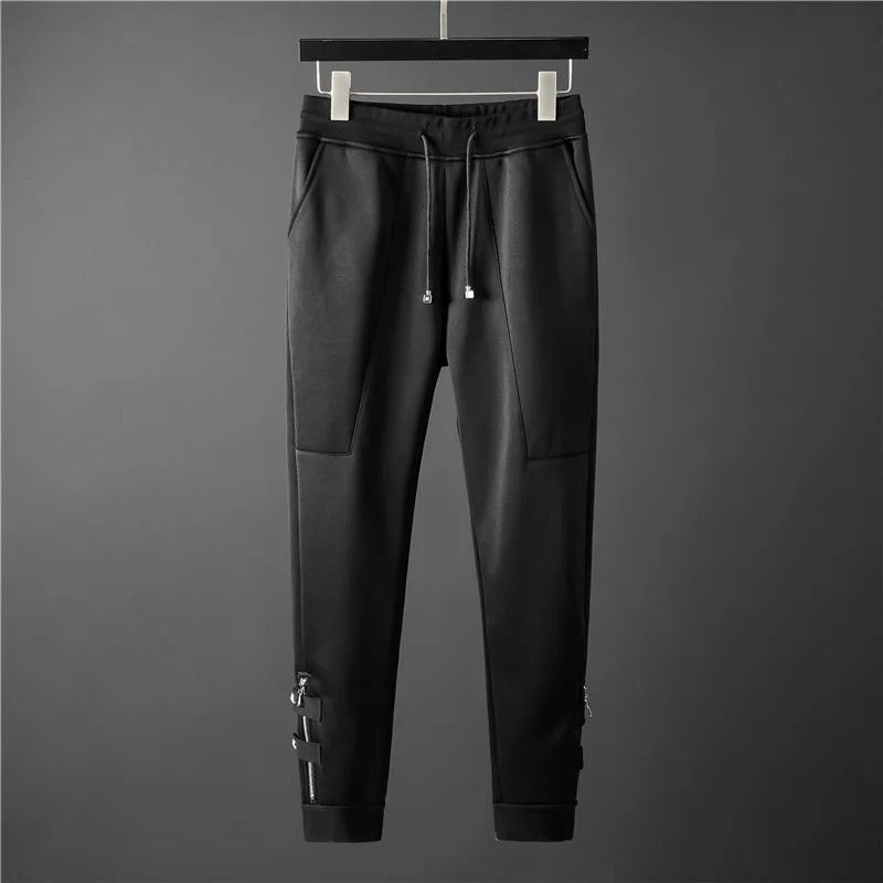 Heren Hoodie Trainingspak | Asymmetrische Kraag | Streetstyle Zwart Design