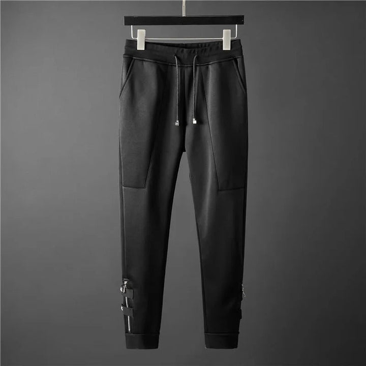 Heren Hoodie Trainingspak | Asymmetrische Kraag | Streetstyle Zwart Design