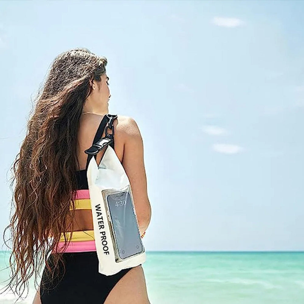 2L Waterproof Dry Touch Screen Bag Roll-Top Pool Outdoor Gear Storage