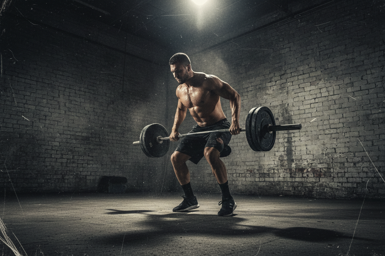 Ruwe sportfoto met donkere kleuren