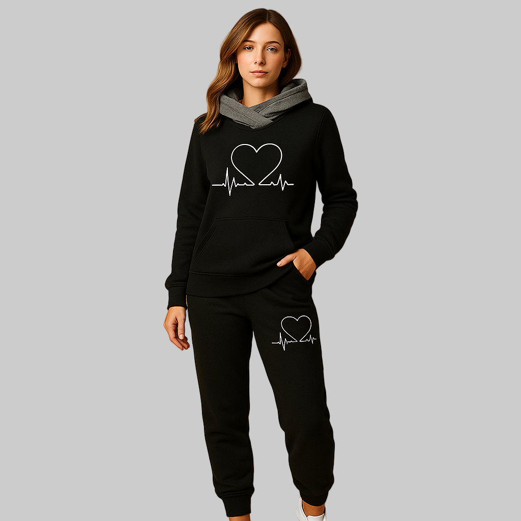 Stijlvolle jogging set met jack voor dames | Lianne