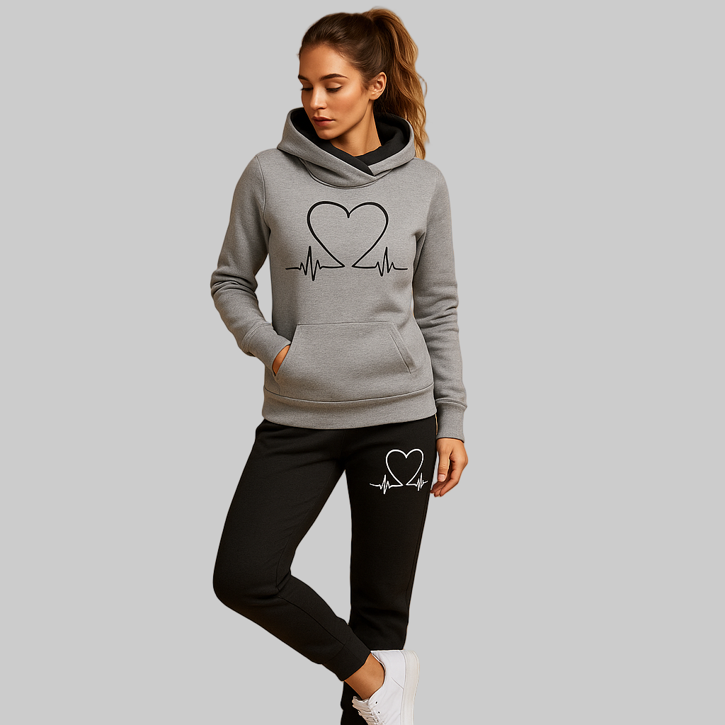 Stijlvolle jogging set met jack voor dames | Lianne
